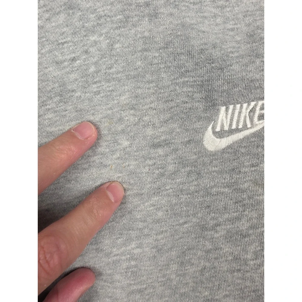 Nike Hoodie Mens Large Gray Sportswear Club Fleece Pullover Sweatshirt 804346